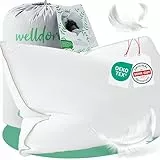 Welldora Premium Kopfkissen 40x80 | 100% natürliche Daunenfasern & Federn | Ergonomisch optimiert 3 Kammern Nackenstützkissen | Mittelfestes Kissen fachärztlich geprüft, Oeko-Tex zert. in Deutschland
