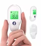 Femometer fieberthermometer für Babys, Kinder und Erwachsene, kontaktlos, Infrarot, Messung in 1s, Drei-Farben-Display, Objekt- und Raumtemperatur, Tragbar für Reisegebrauch, Fieberwarnung, Weiß