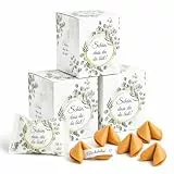 FOOD crew 36x Glückskekse Schön dass du da bist - 3 Designs - Glückskeks Einzeln Verpackt - Gastgeschenk Hochzeit Gäste mit Sprüchen Deutsch - Kommunion Mitgebsel - Vegane Süßigkeiten