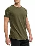 Indicode Herren Willbur T-Shirt mit Rundhals-Ausschnitt | Herrenshirt Sommershirt Army, L