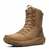 NORTIV 8 Herren Militärische Rutschfest Taktische Stiefel Arbeit Seitlicher Reißverschluss Motorrad Kampf Wanderschuhe,Size 39.5,Kojote-1,NMUMMT2507