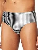 Schiesser Herren Badehose Slip mit Reißverschlusstasche enganliegend Single Jersey - Aqua