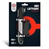 Optio Cycle Mini Fahrradpumpe 120 PSI (8,3 Bar) Luftpumpe Fahrrad Aluminium | Alle Ventile | Kleine Tragbare Handpumpe | Bike Pump | Alle Ventile