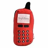 Atyhao Hund Kauspielzeug, Quietschendes Hunde Spielzeug Quietschendes Plüsch Handy Spielzeug Plüsch Handy Spielzeug Kuscheltier Welpen Spielzeug Hund Quietschendes Spielzeug[rot] Hundekuchen