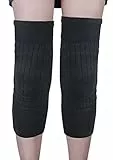 RUIXIB Winter Kaschmir Knieschützer Knieschoner Doppelt verdicktes Stricken Beinstulpen Anti-Rutsch Elastische Kniebandage Outdoor Sports Wärmerschutz Knieorthese für Damen und Herren