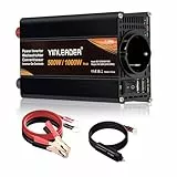 Yinleader Wechselrichter 500W DC 12V auf 230V AC und 1 EU Steckdose 2 USB KFZ-Spannungswandler