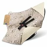 Einschlagdecke Babyschale Baby Decke 90x90 cm - Fußsack Blanket für Kinderwagen und Autositz Ganzjahres für Neugeborenen und Kleinkinder Einschlagsdecken für 3 und 5 Punkt Gurt Minky Oeko-Tex