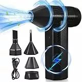 tlidfgeo Elektrischer Staubgebläse Druckluft, 3-Gang 130,000 U/min Elektrische Staubgebläse, Druckluft Compressed Air Duster mit 7500mah Akku, Mini Jet Gebläse für Laptop, Auto, Sofa, Bürogeräte