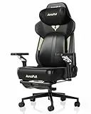AutoFull M6 Ultra 2.0 Gaming Stuhl | Gaming Chiar Ergonomisch – Weltweit Erster mit Belüftung & Heizung, 360°-Armlehnen, Kopfkissen und Fußstütze | für Gaming & Büro (Schwarz)