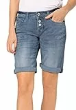 Sublevel Damen Jeans Bermuda Shorts Kurze Hose Light-Blue XL