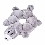 ZippyPaws Loopy – Wolf Plüsch-Hundespielzeug – Ohne Füllung, Mit 6 Quietschern, Strapazierfähig und Sicher für Hunde, Interaktives Spielzeug für Kleine bis Große Hunde, Kuschelweiches Design