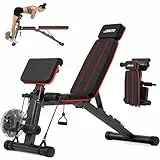 JOROTO Verstellbare Hantelbank, Klappbar Trainingsbank, 453KG Last Krafttraining Bänke für Home Gym Ganzkörpertraining, Römischer Stuhl Hantelbank, Rückentrainer