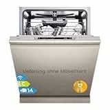 Midea SV 5.14K14C Geschirrspüler Vollintegriert 60cm, 14 Maßgedecke, Spülmaschine Unterbaufähig mit WIFI, 8 Programme, 44 dB, Automatische Türöffnung, 0-24H Startverzögerung, Inox