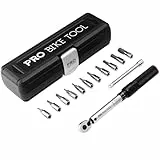 PRO BIKE TOOL 1/4 Drehmomentschlüssel - Drehmomentschlüssel Fahrrad für Wartung - Präzises Set für Fahrrad- und MTB-Reparatur, Innensechskantschlüssel und Torx-Bits - 2 bis 20 Nm