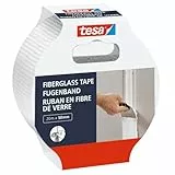 tesa Glasfaserband - Reparaturband aus Glasfaser zum Reparieren, Abdichten und Abdecken - für raue und glatte Oberflächen - reißfest - 20 m x 50 mm