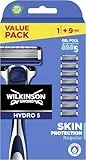 Wilkinson Sword - Hydro 5 Rasierer für Männer, TESTSIEGER VON WILKINSON SWORD BEI STIFTUNG WARENTEST, Rasiergriff + 1 Rasierklinge, Feuchtigkeitsspendende Gel-Pools und umklappbarer Trimmer