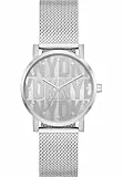 DKNY Damen Analog Quarz Uhr mit Edelstahl Armband NY6693