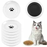 Foydream 6 Stück Futternapf Katze, Katzennapf Keramik Katzenfutter Napf mit Rutschfestem Silikonboden, Fressnapf Katze für Katzen Kätzchen Hunde