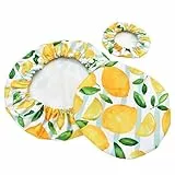 Cabilock 3 Stücke Schüssel Abdeckung Stoff Abdeckhauben Für Lebensmittel Stoff Topfhauben Mit Gummizug Wiederverwendbar Baumwolle Schüsseln Tassen Abdeckhauben für Gemüse Obst Gelb