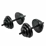Sunny Health & Fitness 18 kg Vinyl Hantel Set, Einheitsgröße, NO. 087