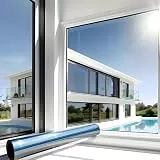 MARAPON® Fensterfolie Sonnenschutz außen ohne Rückstände [60x200 cm] inkl. eBook vom Profi - Spiegelfolie Fenster Sichtschutz - Sonnenschutzfolie Fenster - Dachfenster verdunkeln