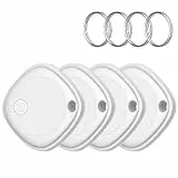 Smart Tracker Tag 4er Pack, Schlüssel Finder Kompatibel mit Apple Find My APP (nur iOS), IP67 wasserdicht, Austauschbarer Akku, Bluetooth Key Finder für Gepäck/Taschen/Koffer/Brieftasche