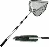 wiipara Kescher Angeln Teleskop Kescher 190cm, Fischernetz Klappbar Kompakt Angel Kescher Teich Karpfenkescher, Outdoor Angelzubehör Angeln Kescher für Kinder Erwachsene