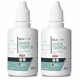 ReaVET Ohrentropfen mit kolloidalem Silber 2 x 50ml I für Hunde & Katzen I SEHR GUT bei Ohrentzündungen, Juckreiz, Keime, Pilze und Bakterien, Ohrenpflege, Ohrenhygiene, Gesunde Ohren I im 2er Set