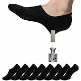 Falechay Sneaker Socken Damen Füßlinge Herren 8 Paar Unsichtbare Footies Sneakersocken mit gummi schwarz 35-38