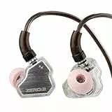 LINSOUL 7Hz x Crinacle Zero:2 In-Ear-Monitor, Aktualisierter 10mm dynamischer Treiber IEM, kabelgebundene Ohrhörer, Gaming-Ohrhörer, mit OFC IEM-Kabel für Musiker (Silber)
