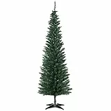 HOMCOM Künstlicher Weihnachtsbaum 180 cm Tannenbaum künstlich mit 390 Spitzen Christbaum Weihnachtsdeko inkl. Kunststoffständer für drinnen