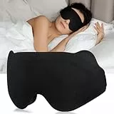 Acsatont 3D Schlafmaske für Seitenschläfer, Augenhöhlen Schlafbrille mit Verstellbar Gummiband für Herren und Frauen, 100% Lichtblockierende, Bequem & Ergonomisch Augenmaske