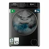 Cecotec Waschmaschine 8Kg Frontlader Bolero DressCode 8610 Inverter Steel A. 1400 U/min, Steam Max, Inverter Plus Motor, 15 Progr, OnSmart, Smooth Wash, Stop&Go, Antibakterielle Dichtung, Drum Clean