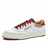 Reebok Herren Club C 85 Tennisschuhe, lässig, modisch, Weiß, Weiß/Retro Rot/Kreide, 43 EU