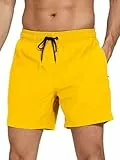 Arcweg Badehose für Herren mit Reißverschlusstasche Atmungsaktiv Wasserabweisend Badeshorts Männer Trainingsshorts Elastisch Verstellbar Mit Tunnelzug Meshfutter