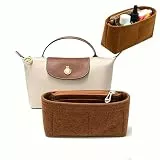 Chispee Geldbörsen-Organizer, Filztasche, Organizer, passend für GG Marmont Matelasse, Schultertasche, Aufbewahrung und Verarbeitung, Innenhandtaschen, Organizer für Longchamp Mini, Kaffee