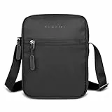 bugatti Mare Basic Schultertasche klein, Umhängetasche unisex mit verstellbarem Schulterriemen, schwarz