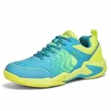 BLBK Badmintonschuhe, Squashschuhe, Hallenschuhe für Verschiedene Bodenbeläge, bequemer und Fester Griff/Unisex-Volleyballschuhe,Orange 43