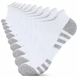 YouShow Sneaker Socken Herren 43-46 Gepolstert Atmungsaktive Weiß 10 Paar
