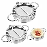 Figarge Knödelmaschine Fleischkuchenschneider Edelstahl Empanada Presse Fleischkuchenteigschneider Knödelpresse Knödelmaschine (9.5CM+7.5CM)
