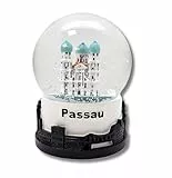 Souvenir Schneekugel Passau Dom | Skyline-Sockel | Deutschland Reiseandenken | B: 65mm H: 85mm / Schüttelkugel | Mitbringsel | 30083