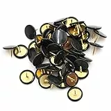 Supertool Reißzwecken, Pinnnadeln, Kartennadeln, Reißzwecken, mit Kunststoffköpfen und Stahlpunkten für Korktafel, dekorative Pinnwand, Bürokarte, 100 Stück (schwarz, 10 x 10 mm)