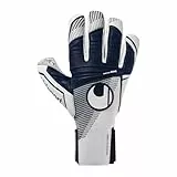 uhlsport Supergrip+ HN, Kinder und Erwachsene Torwarthandschuhe, Blanc/bleu Marine, 7 -