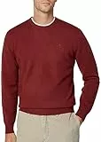 Hackett London Herren Lammwolle Crew Pullover, Rot (Brick), M