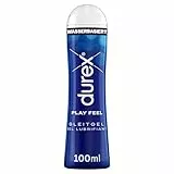 Durex Play Feel Gleitgel – Wasserbasiertes Gleitmittel für angenehme Gleitfähigkeit, sanft & pH-freundlich – 100 ml (1 x 100 ml)