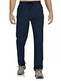 BondiTrekk Jogginghose Herren Reißverschlusstasche Sporthose Lang Sport Hose Trainingshose Laufhose Yogahose Sweatpants Hosen mit Gummizug für Herren(Marine,L)