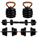 CCLIFE Hanteln Set 2er Kurzhanteln Langhanteln verstellbar 25kg Hantelset professionell Dumbbell mit Verbindungsstahlrohr Gewichten