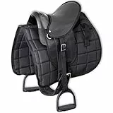 AUUIJKJF Heimartikel, Pony-Sattel-Set, 25,4 cm, Schwarz, Anzugmöbel
