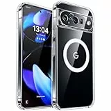 CANSHN für Google Pixel 10 Hülle mit Kameraschutz für Magsafe (TOP Militärschutz & Magnetkraft) Extrem Haltbarkeit Handyhülle Pixel 10 Case - Durchsichtig