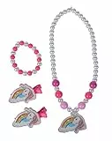 Simba 105562479 Steffi Love Girls Einhorn Schmuck Set, 1 Halskette mit Anhänger, 2 Haarclips mit Logos, 1 Armband , Unicorn, Pony, Regenbogen, ab 3 Jahren